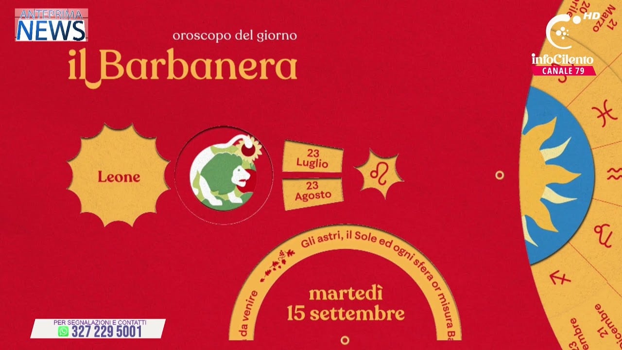 “Anteprima News” del 15 settembre