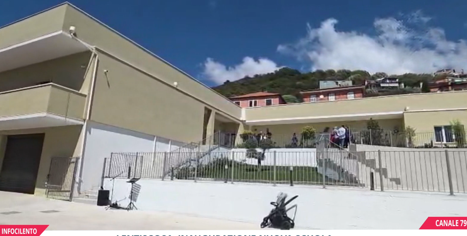 Camerota: inaugurata a Lentiscosa la nuova scuola “Santa Rosalia”, un plesso all’avanguardia