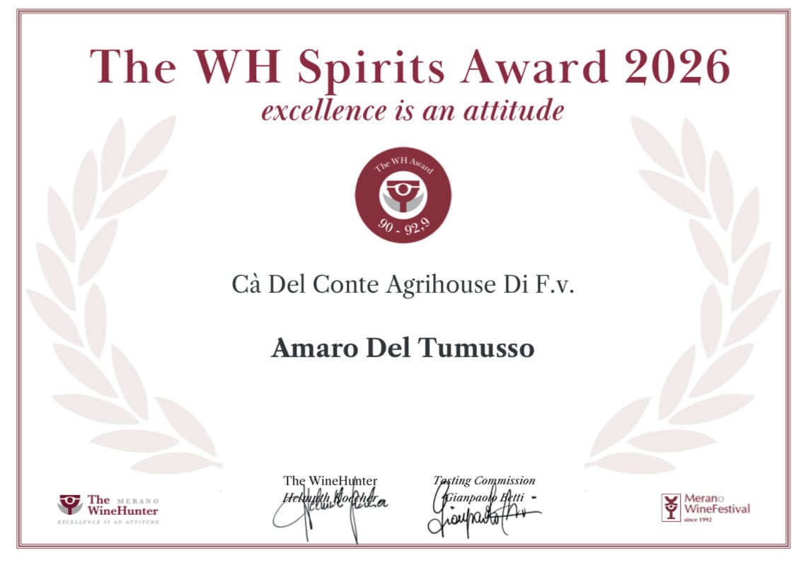 Amaro del Tumusso, oltre 20 riconoscimenti e una nuova consacrazione: arriva The WineHunter Award 2026