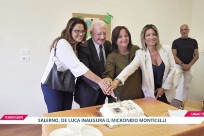 Salerno, De Luca inaugura il micronido Monticelli: «la scuola tra le nostre priorità»