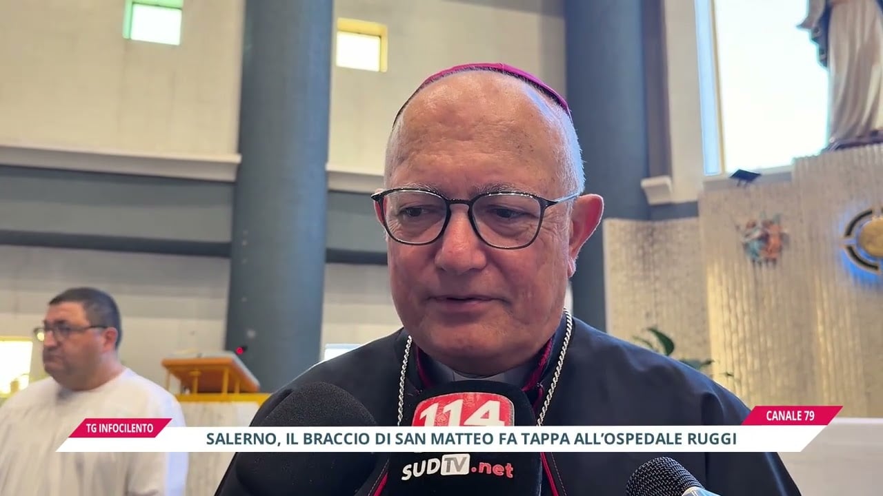 Salerno, il braccio di San Matteo in visita al Ruggi: fede, conforto e speranza per pazienti e operatori sanitari