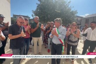 Albanella: inaugurata la nuova scuola di Matinella, questa mattina il taglio del nastro