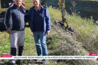 Vallo di Diano, al via i lavori sul torrente Zia Francesca: rischio idraulico in calo