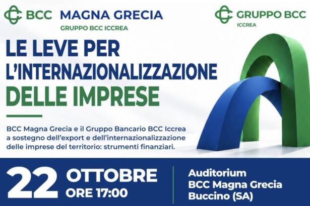 BCC Magna Grecia sostiene le imprese locali: a Buccino il convegno su export e internazionalizzazione