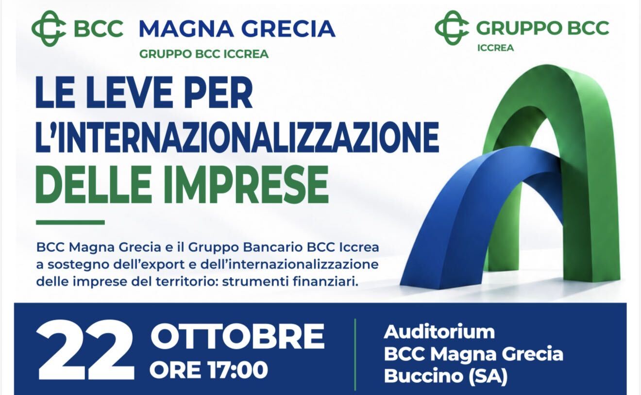 BCC Magna Grecia sostiene le imprese locali: a Buccino il convegno su export e internazionalizzazione