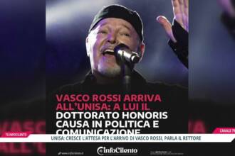 Vasco Rossi all’Università di Salerno: il 7 ottobre il Dottorato Honoris Causa. A InfoCilento parla il Rettore