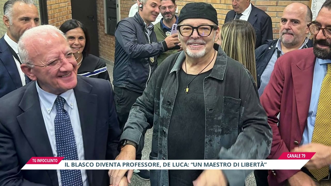 Il Blasco diventa professore, De Luca: «un maestro di libertà»