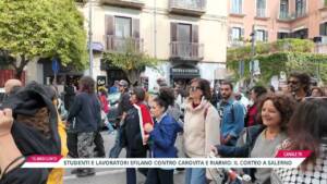 Salerno, corteo contro carovita e riarmo: in piazza studenti e lavoratori
