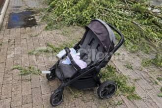 Albero crolla in piazza a Battipaglia e travolge una bambina e una ragazza