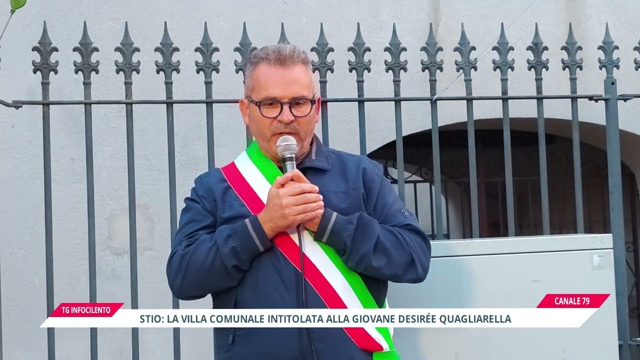 Stio: intitolata a Desirèe Quagliarella la Villa comunale, ieri la cerimonia